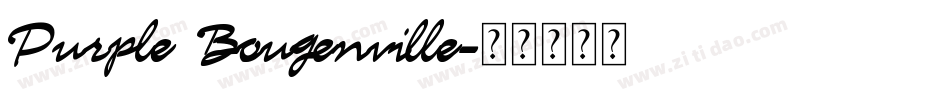 Purple Bougenville字体转换